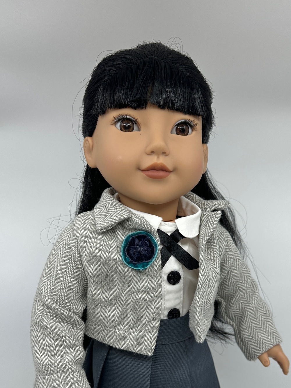 18" Lotus Newberry Doll Lily - Asian Face Sculpt Soft Body With Outfit